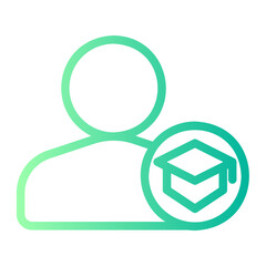 Graduate gradient icon