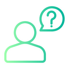 question gradient icon