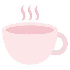 cup of hot coffee flat icon illustration