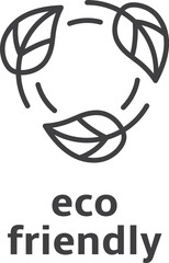 Eco friendly label. Natural bio environment icon