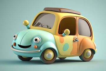 Cute car generative AI