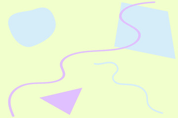 Green background with abstract geometric shapes