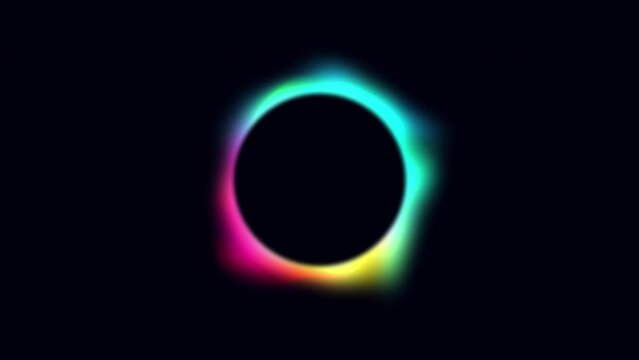 Abstract bright glow circle shape light, like Aurora Borealis. Minimal background animation in 4K.