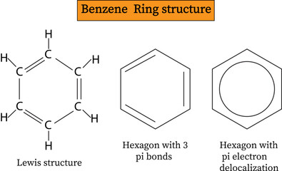 Benzene Ring structure vector image 