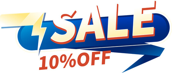 10% Flash sale 3d  background.Banner text box vector Illustration