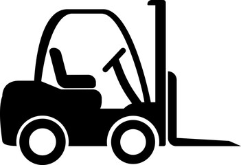 Forklift truck icon, transparent backgrounds