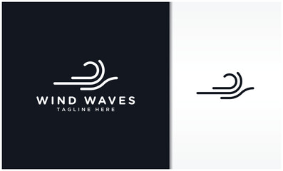 wind wave monoline logo