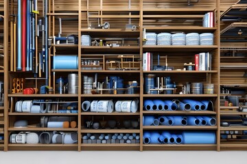 In a construction supply shop. Generative AI