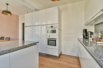 Interior of modern kitchen in apartment