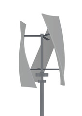 Small windmill turbine. vector illustration