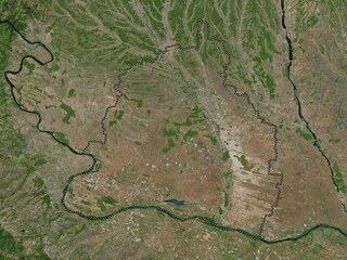 Dolj, Romania. High-res satellite. No legend