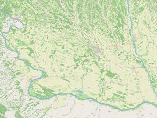 Fototapeta premium Dolj, Romania. OSM. No legend