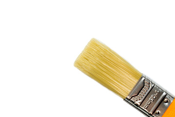 a small paintbrush with nylon bristles