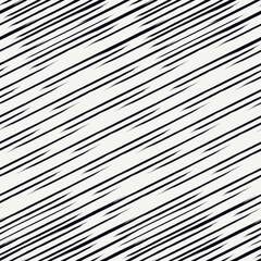 Brush strokes seamless pattern. Freehand diagonal stripes print. Repeated ink lines background. Simple classic geometric motif. Trendy grunge design. Vector abstract