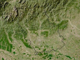 Prahova, Romania. Low-res satellite. No legend