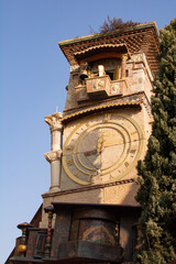 Fototapeta na wymiar The Leaning Clock Tower landmark of Tbilisi Georgia capital city eastern Europe
