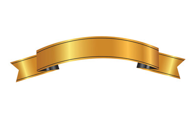 gold ribbon banner png