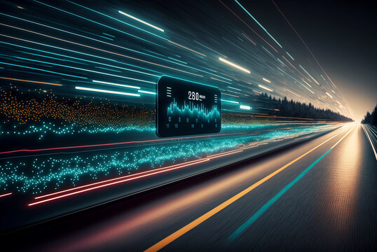 Futuristic chipset with high speed computing capability. Processing  high amount of data within no time. generative AI