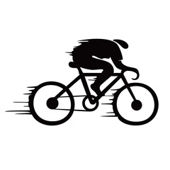 bicyclist silhouette design. man ride bicycle sign and symbol.