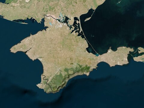 Crimea, Russia. Low-res satellite. No legend