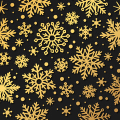 Hand painting winter snowflake pattern