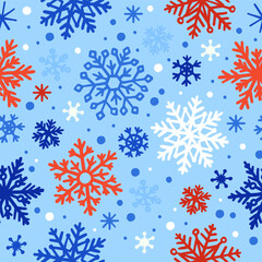 Hand painting winter snowflake pattern