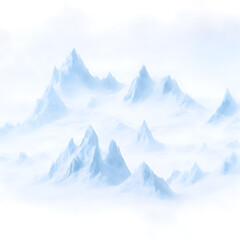 Ancient mountains in the snow. Background. Generative AI