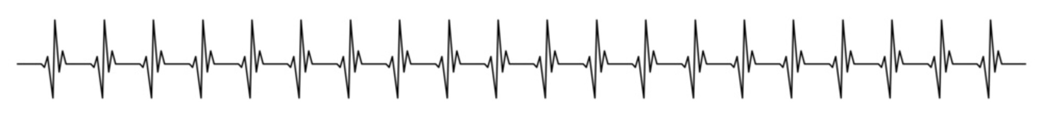 Editable line, ecg, ekg design, cardio diagnosis. Heart rhythm long line vector design to use in healthcare, healthy lifestyle, medicine, ekg, ecg concept illustration projects.
