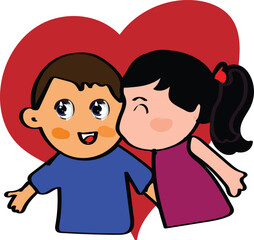 Vector Loving couple spending time or relaxing together