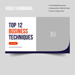 Business tips cover template for video thumbnail