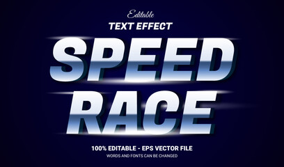 Speed race text effect, editable fast and sport text style
