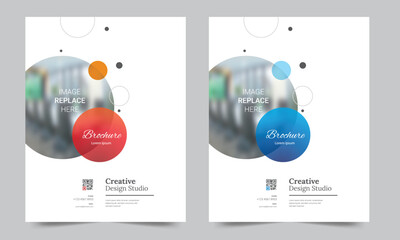 Cover design for annual report and business catalog, magazine, flyer or booklet. Brochure template layout. A4 cover vector EPS-10