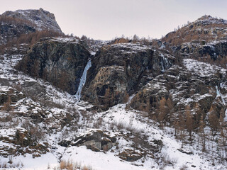 Winter around Gressoney-Saint-Jean, Valle d'Aosta,Italy.
