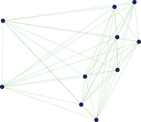 An abstract transparent node network design pattern.
