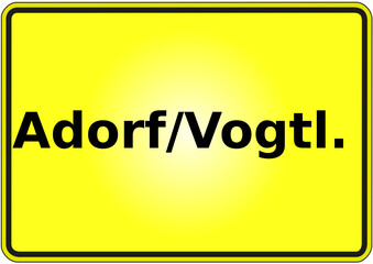 Stadteingangsschild Deutschland Stadt Adorf-Vogtl