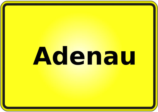 Stadteingangsschild Deutschland Stadt Adenau