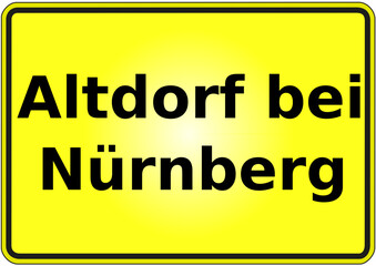 Stadteingangsschild Deutschland Stadt Altdorf bei Nürnberg