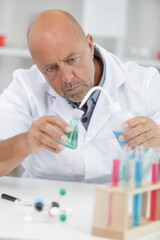 senior scientist working in lab