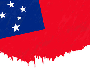 Grunge-style flag of Samoa.