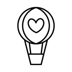 love air balloon design vector icon