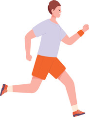 Active young man running. Jogging person training