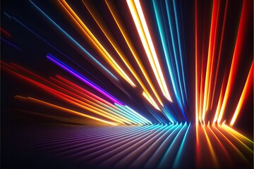 Rainbow light abstract background with colorful spectrum (Ai generated)