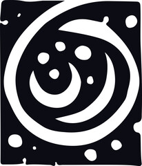 An abstract transparent cosmic design element.