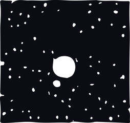 An abstract transparent cosmic design element.
