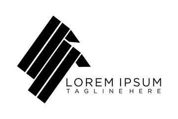 Real Estate logo, Builder logo, Roof Construction logo design template vector illustration