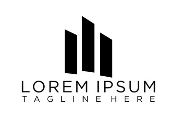 Real Estate logo, Builder logo, Roof Construction logo design template vector illustration