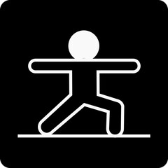 solid healthy yoga moves design vector icon