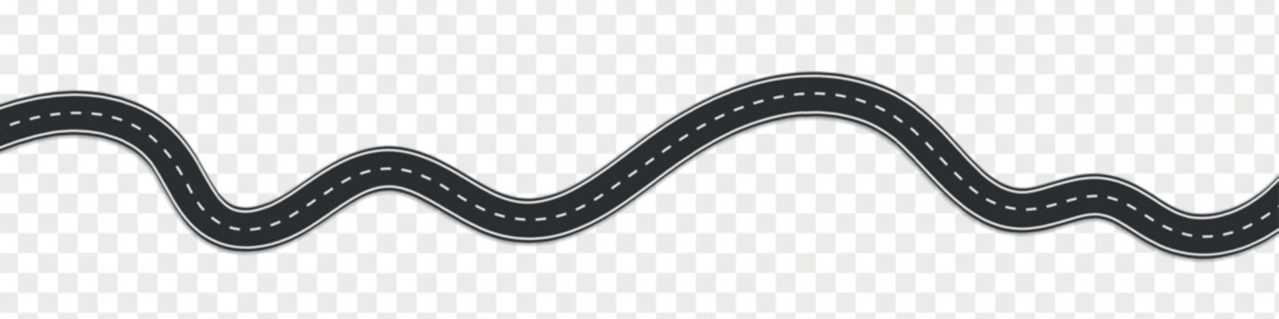 Top view on road map. Curve highway roadway. Vector infographic