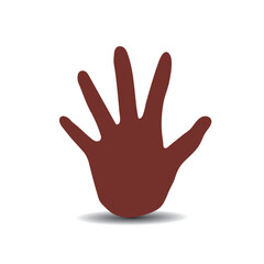 Obraz premium Vector illustration of a brown hand, black lives matter.