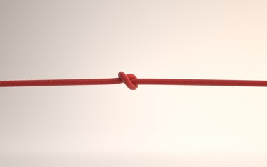 Red Rope Knotted Render